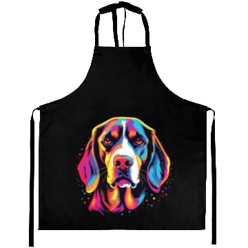 Discover Watercolor Colorful Beagle Harrier Aprons