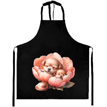 Discover Puppies Sleeping In Flower Aprons