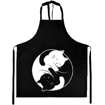 Discover Ying Yang cat Aprons