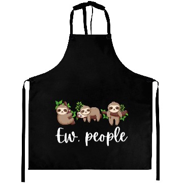 Discover Sloth Ew People Funny Sloth Lover Gifts Aprons
