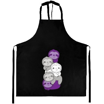 Discover Graysexual Flag Pride Lgbtq Cute Sloth Aprons