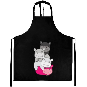 Discover Gynephilia Flag Pride Lgbtq Cute Hippo Aprons