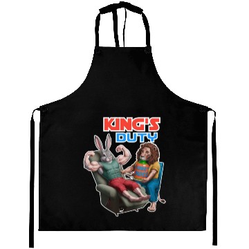 Discover "Royal Rabbit: A Majestic Monarch's Journey" Aprons
