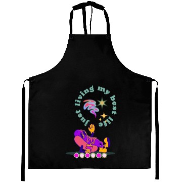 Discover Purple Retro Hotdog Illustration Aprons