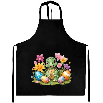 Discover Easter Turtle Delight: Colorful & Cute Design Aprons