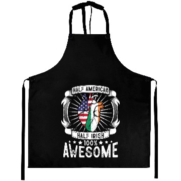 Discover Ireland USA Flag - Half American Half Irish Aprons