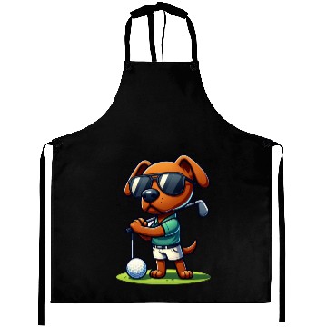Discover Rhodesian Ridgeback Golfer Golf Course Dog Owner Aprons
