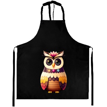 Discover Cute deco owl illustration Aprons