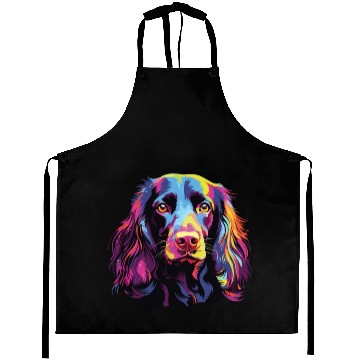 Discover Watercolor Colorful Boykin Spaniel Aprons