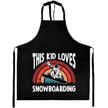 Discover Snowboarding Art Men Snowboard Cool Snowboarder Aprons