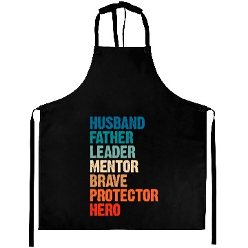 Discover Husband father fathers day Aprons