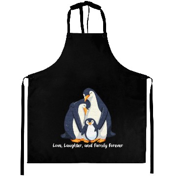 Discover Penguin Family Aprons
