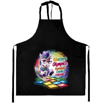 Discover "Unicorn Olympics: Rainbow Dash Edition!" Aprons