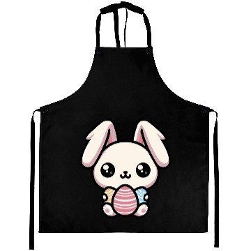 Discover Cute Kawaii chibi Easter Bunny With Eggs Aprons