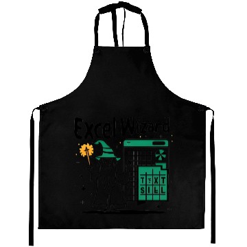 Discover excel wizard funny accountant and bookkeeper gift Aprons