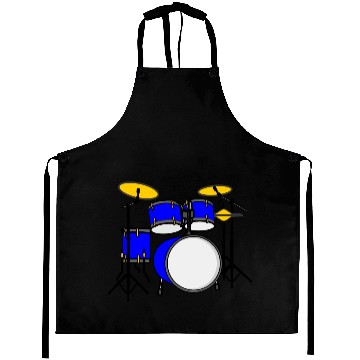 Discover Blue drum set logo Aprons