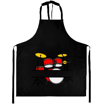 Discover Drum kit name banner logo for drummer Aprons