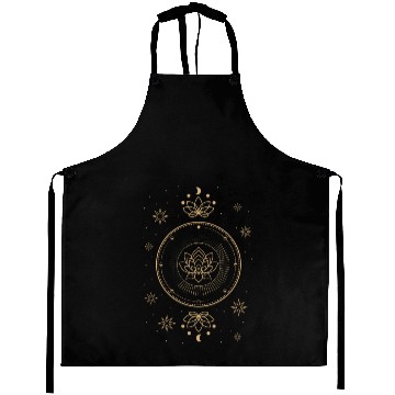 Discover Celestial Flower Lotus Harmony Aprons
