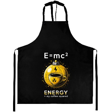 Discover Nuclear Engineer E=mc2 Energy My Coffee Squared Aprons