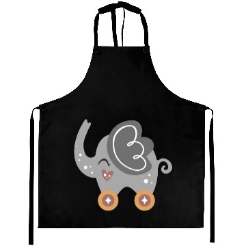 Discover elephant on wheels Aprons