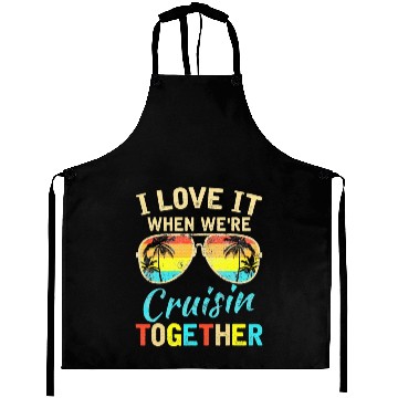 Discover Cruise Ship Vacation Friends Buddies Couples Aprons