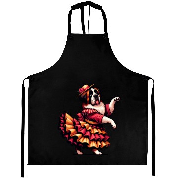 Discover St. Bernard dancing flamenco, dog dance Aprons