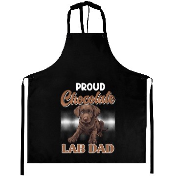 Discover Labrador Owner PROUD CHOCOLATE LAB LAB DAD Aprons