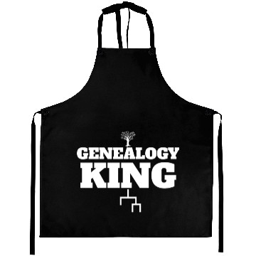 Discover Genealogy King Family Genealogist Lineage Men's Aprons