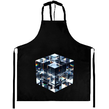 Discover Abstract Crystal Cubes Aprons
