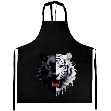 Discover 3D realistic black panther & Leopart Design Aprons