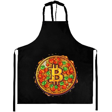 Discover Pizza Bitcoin Funny Mining Crypto Currency Trader Aprons