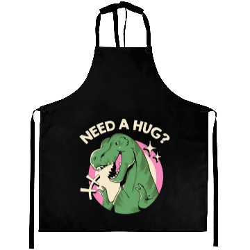 Discover Need a hug, funny hugging dinosaur Aprons