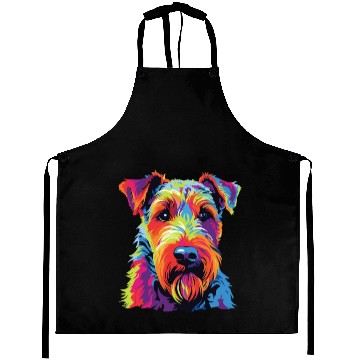 Discover Watercolor Colorful Welsh Terrier Aprons