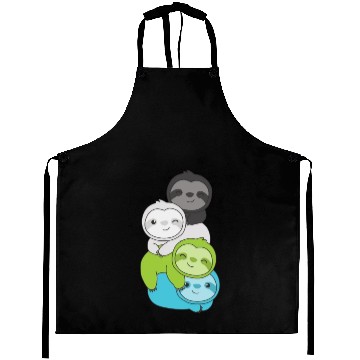 Discover Quiosexual Flag Pride Lgbtq Cute Sloth Aprons