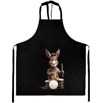 Discover Donkey playing drums Aprons
