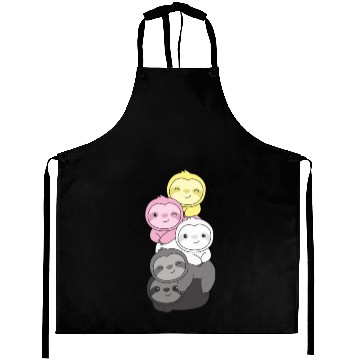 Discover Queerplatonic Flag Pride Lgbtq Cute Sloth Aprons