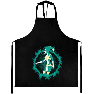 Discover Alien With Halftone Background Aprons