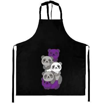 Discover Graysexual Flag Pride Lgbtq Cute Panda Aprons