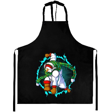 Discover The Snowman Is Ready For Attack Aprons