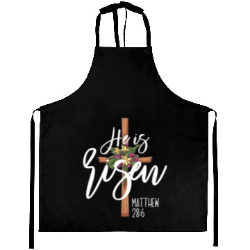 Discover He Is Risen Matthew 28:6 Christian Jesus Is Risen Aprons