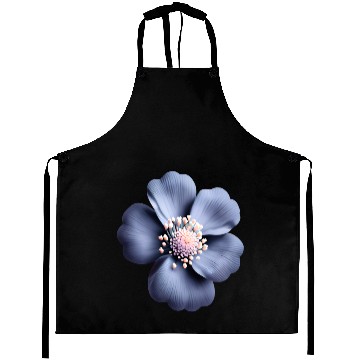 Discover 3 D Floral Pattern in Blue Aprons