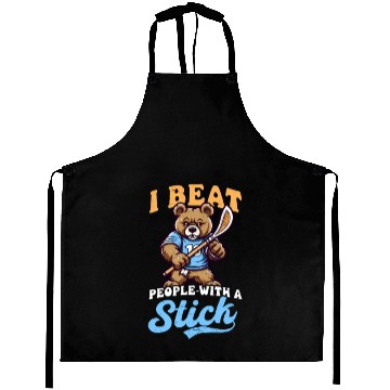 Discover Lacrosse Coach Beat People Stick Bear Aprons