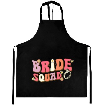 Discover Bride Squad Groovy Bridal Party Bachelorette Party Aprons