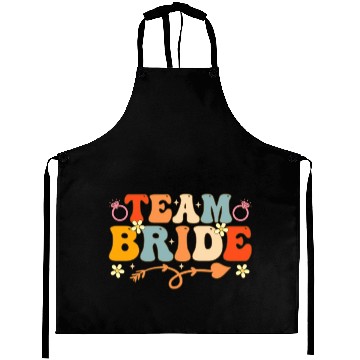 Discover Team Bride Groovy Bridal Party Bachelorette Party Aprons