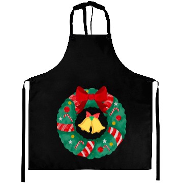 Discover Christmas Wreath with Bells Aprons