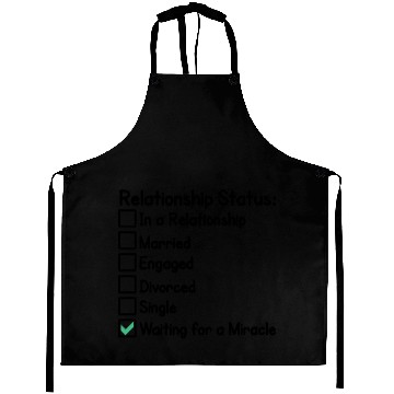Discover relationship status funny typography quote design Aprons