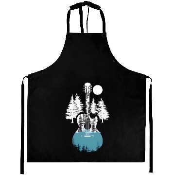 Discover Nature Guitar Silhouette Aprons