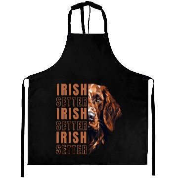 Discover Irish Setter geometric style Aprons