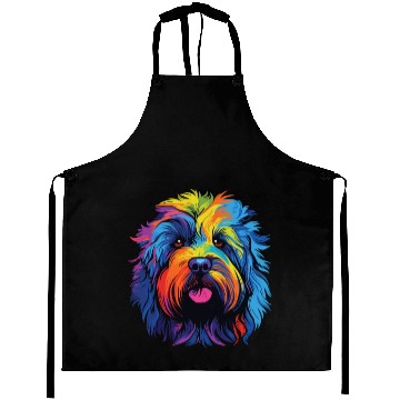 Discover Watercolor Colorful Puli Aprons