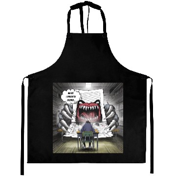 Discover Test Anxiety Student vs Exam Monster Exam Struggle Aprons